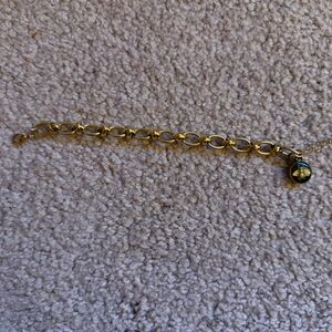 Upcycled Gucci bee charm Gold Chain charm Bracelet